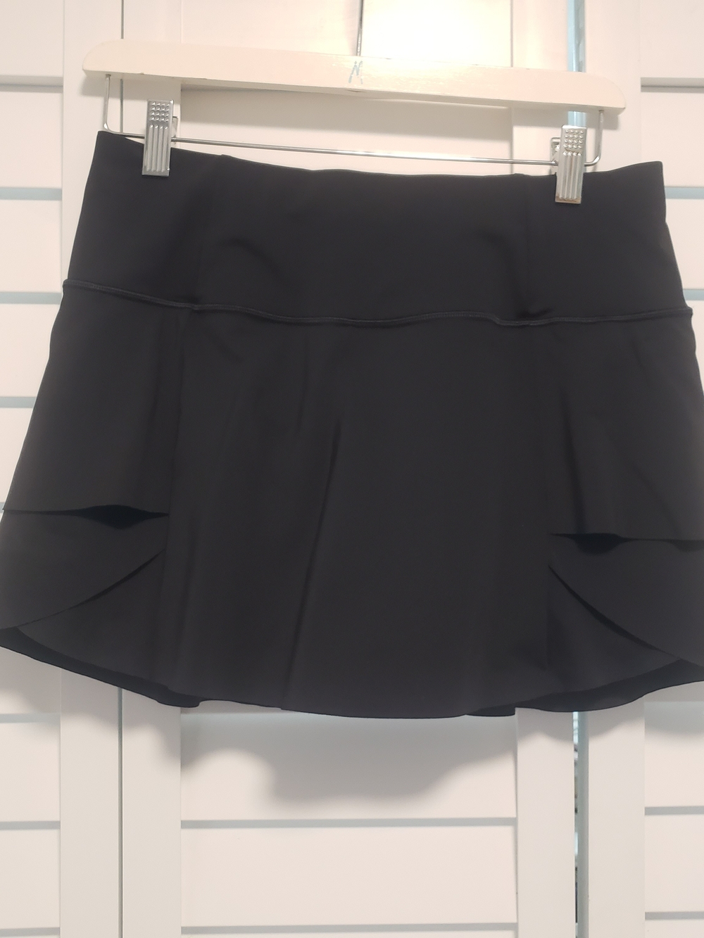 Athleta Black Athletic Skirt with Logo Waistband